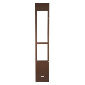 VEVOR Dog Door for Sliding Glass Door, 75 7/8 to 80 11/16 in Adjustable Height, Aluminum Alloy Frame with Rotating Hinges, Lock Design