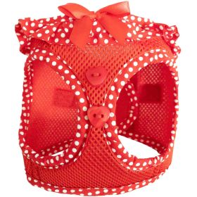 American River Choke Free Dog Harness Polka Dot Collection (Color: Red Polka Dot, size: 2X-Large)