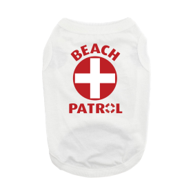 Beach Patrol Dog Shirt (Color: White, size: 2X-Large)