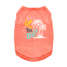 Gone To The Beach Dog Shirt (Color: Coral, size: 2X-Large)