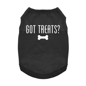 Got Treats Dog Shirt (Color: Black, size: 2X-Large)