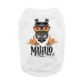 Mahalo Dog Shirt (Color: White, size: X-Large)
