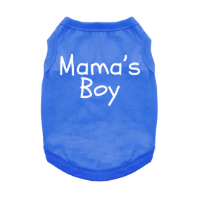 Mama's Boy Dog Shirt (Color: Blue, size: 2X-Large)