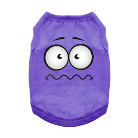 Nervous Face Dog Shirt (Color: Ultra Violet, size: 3X-Large)