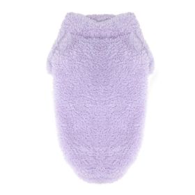 Soft Plush Pullover (Color: Lavender, size: large)