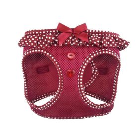 American River Choke Free Dog Harness Polka Dot Collection (Color: Wine Polka Dot, size: medium)
