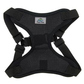 Wrap and Snap Choke Free Dog Harness by Doggie Design (Color: Black, size: medium)