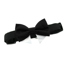 Universal Dog Bow Tie (Color: Black with Starter Collar, size: medium)