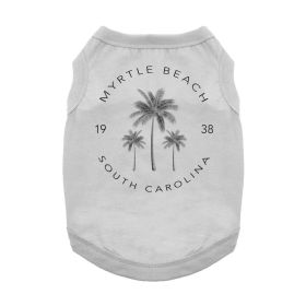 Myrtle Beach, SC Dog Shirt (Color: Gray, size: medium)